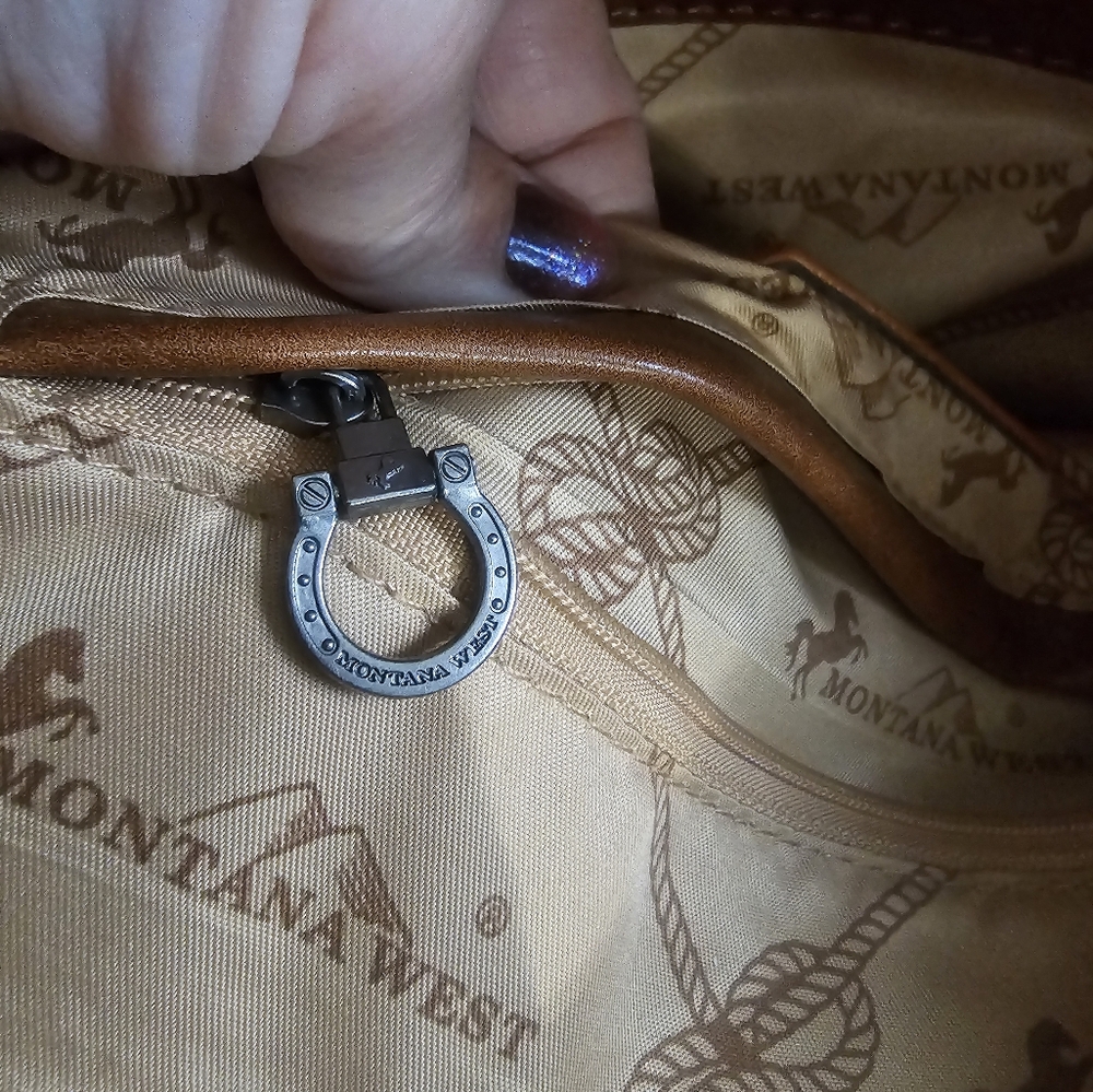 Montana West Large Tote Shoulder Bag beautiful design w/ dust bag NWT - Picture 6 of 16